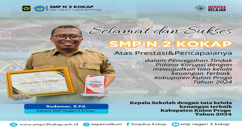 PEMBERIAN PENGHARGAAN KEJAKSAAN NEGERI KULON PROGO UNTUK SMP N 2 KOKAP 